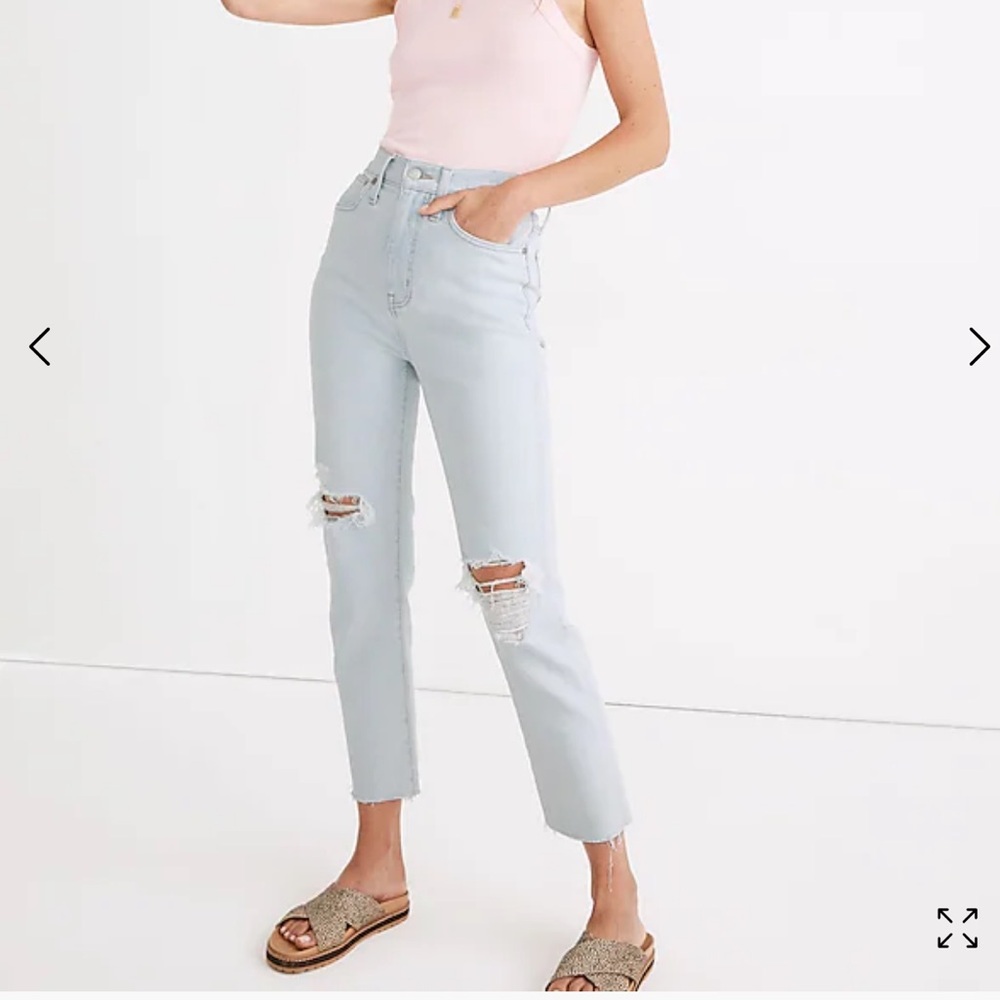 NWT Madewell The Momjean in Harman Wash: Raw-Hem Edition  W 27